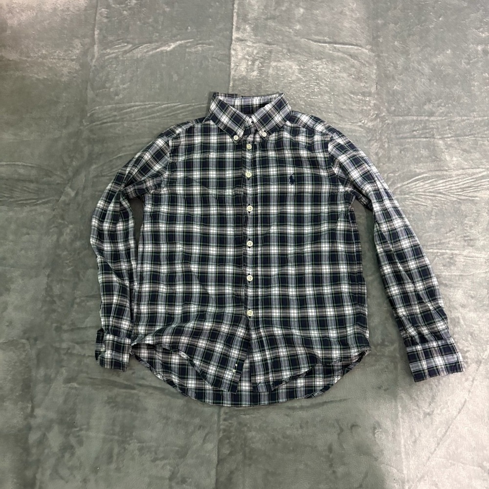 Polo Ralph Lauren Kids Shirt Size Small 8 Long Sleeve Button Down Blue Preppy